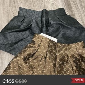 *IN SEARCH OF* " GG Designer Print" High Waist Shorts